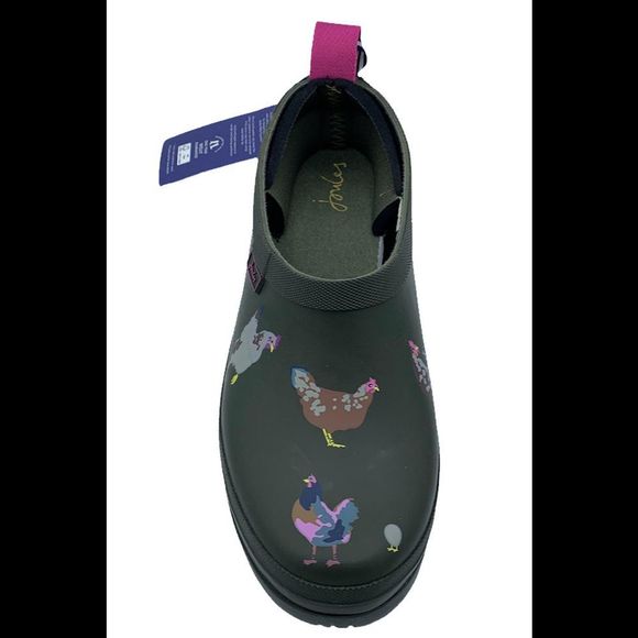 Joules Slip On Welly Clogs Pop On Khaki Chicken - Medium - Picture 4 of 5